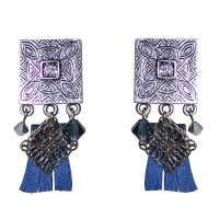 Boucles d'oreilles Arbalète clip bleu roi Boucles d'oreilles Arbalète clip bleu roi