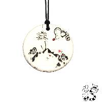 Collier en c�ramique Chat et sa Souris