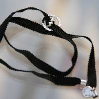 Bracelet Feel'in colors argent coeur-noir