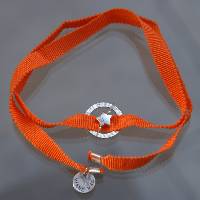Bracelet Feel'in colors argent �toile-orange