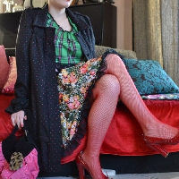 Manteau Elisabeth B. Black pois rouges