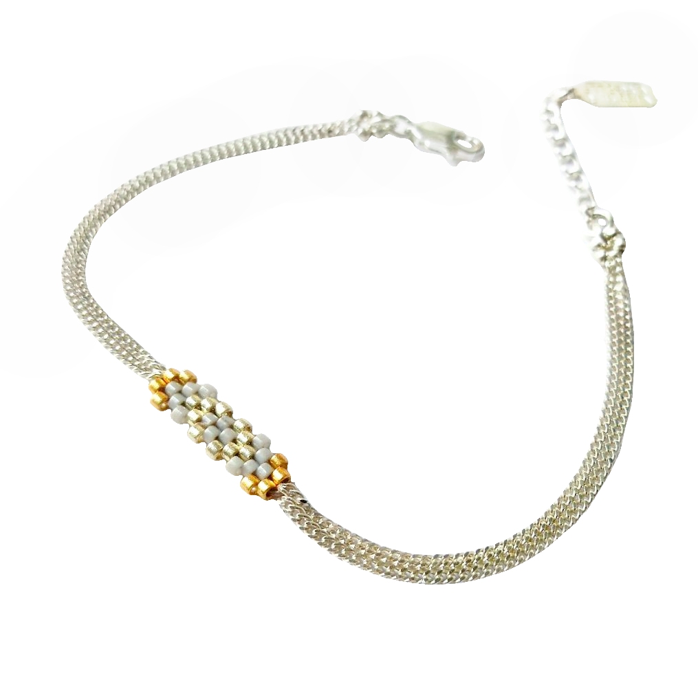 Bracelet Flocon en Argent et verre Bracelet Flocon en Argent et verre