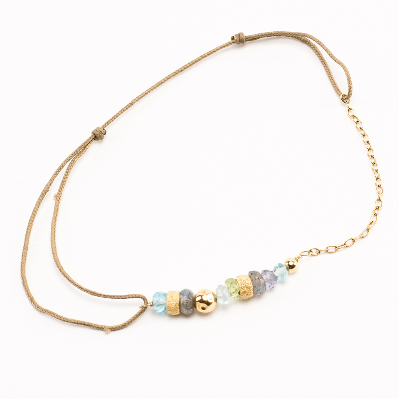 Bracelet chaîne Les Rêveuses or et tourmaline Bracelet chaîne Les Rêveuses or et tourmaline