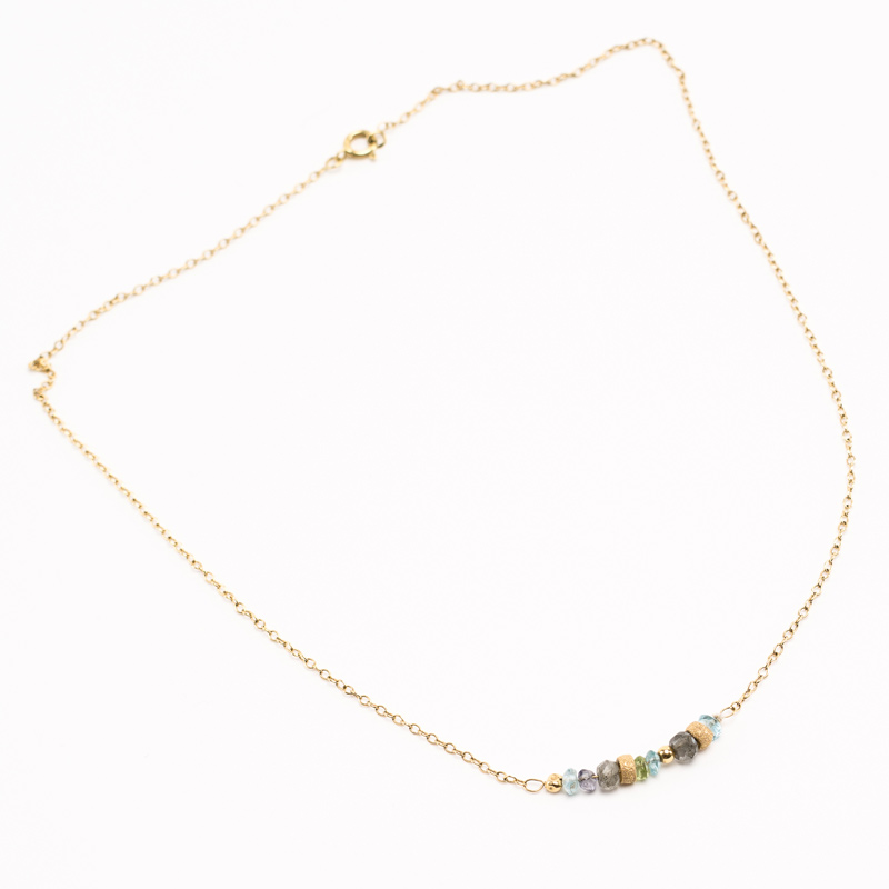 Collier chaîne Les Rêveuses or et tourmaline Collier chaîne Les Rêveuses or et tourmaline