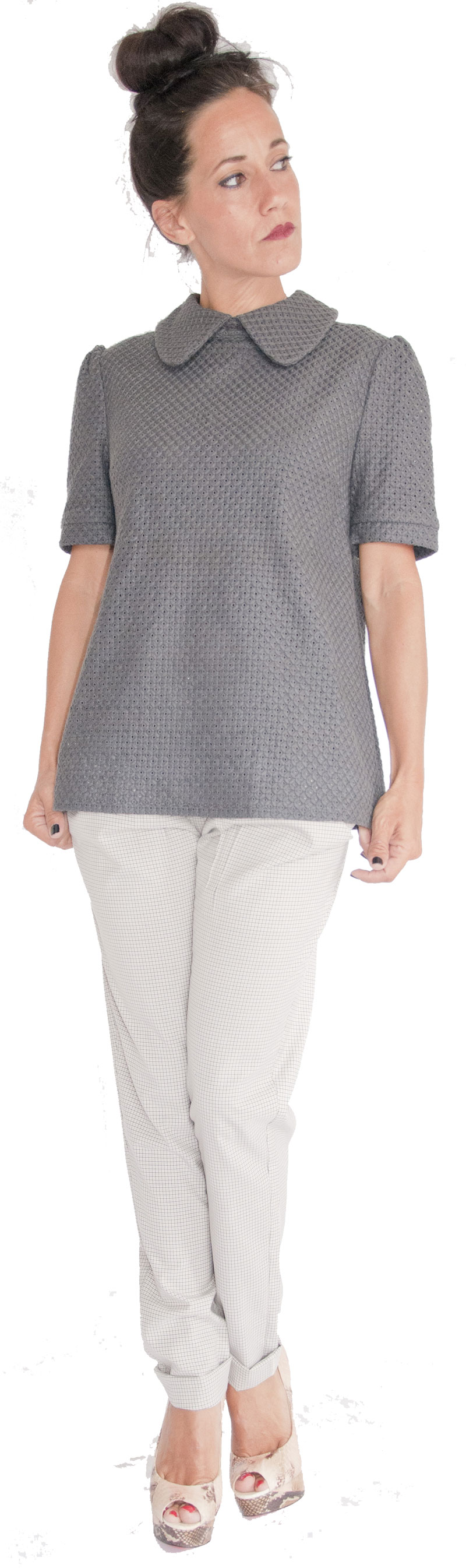 Top Claudine Grey Collection Jolie Madame Top Claudine Grey Collection Jolie Madame