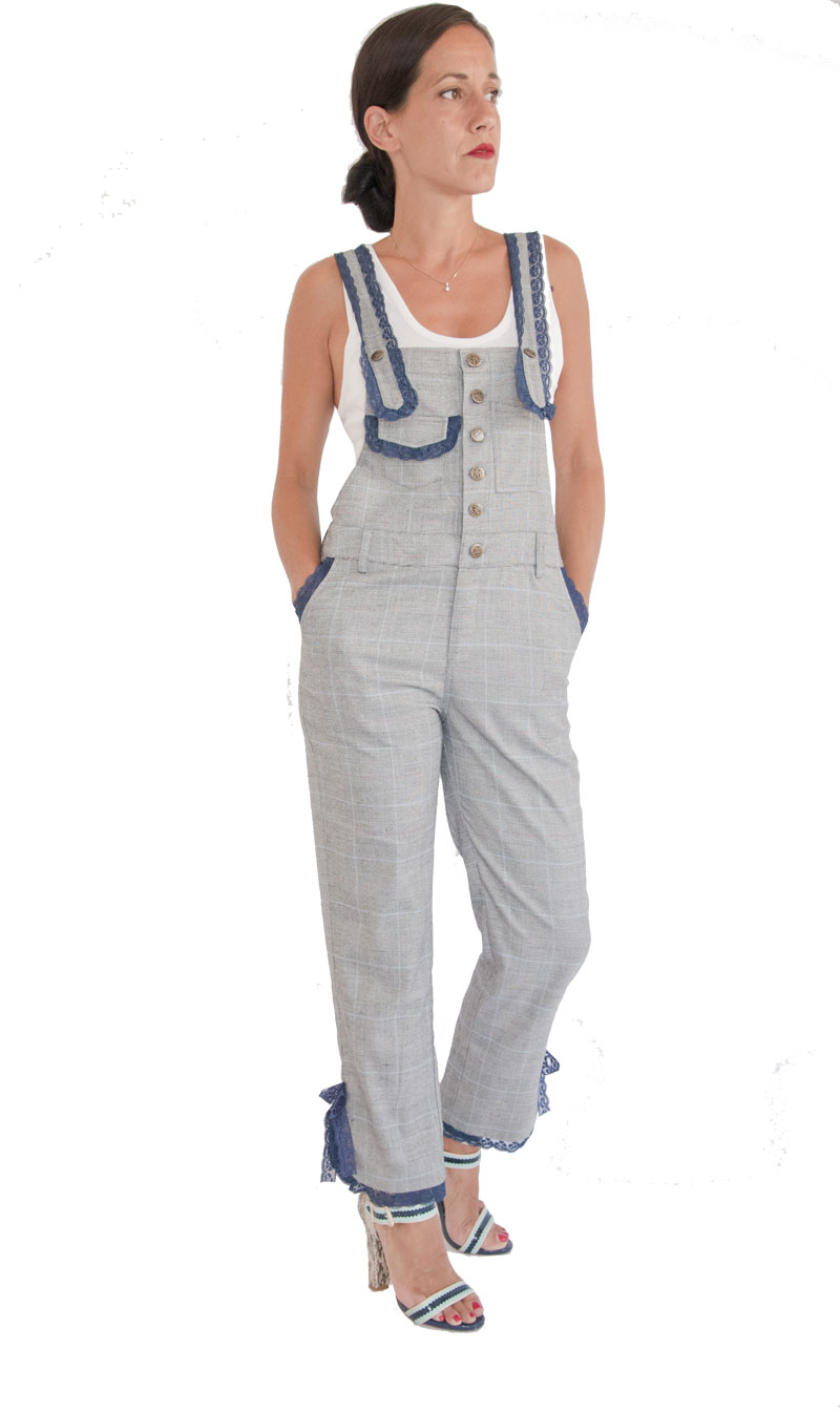 Salopette Frenchy Prince de Galle Collection Jolie Madame Salopette Frenchy Prince de Galle Collection Jolie Madame