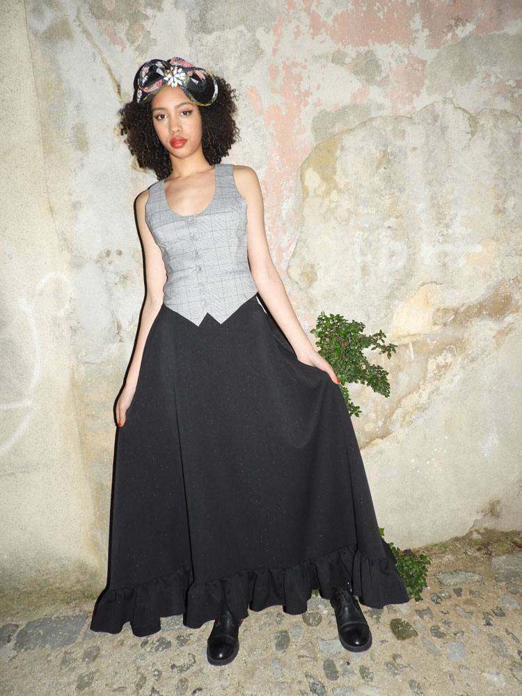 Jupe longue Johnstone Black - Collection Scootish Jupe longue Johnstone Black - Collection Scootish