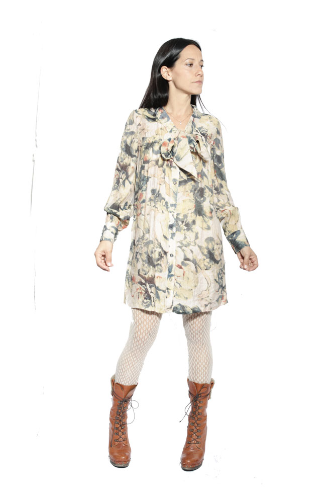Robe Tunique Kalia Nude Flower Robe Tunique Kalia Nude Flower