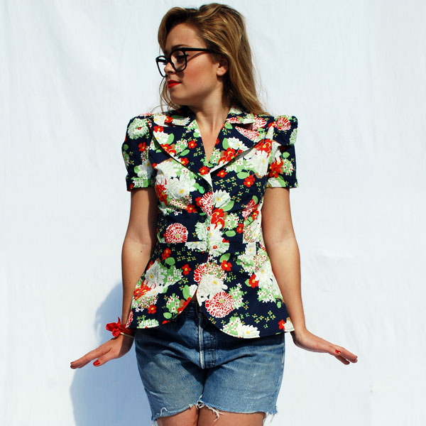 Top Lauren Navy Fleur