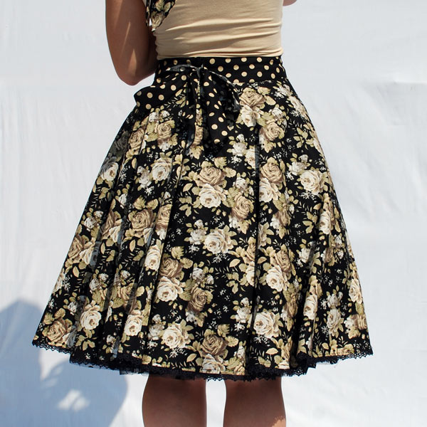 Jupe taille haute Maryline Black