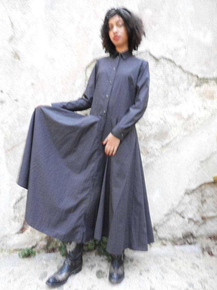 Robe chemise Edmonde Black - Collection Scootish Robe chemise Edmonde Black - Collection Scootish