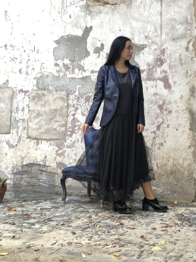 Veste Gaspard Enduit Navy - Collection Scootish Veste Gaspard Enduit Navy - Collection Scootish